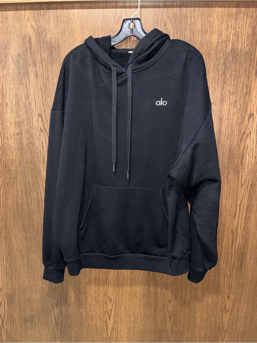 ALO Yoga Accolade Hoodie Black Oversized Pullover Sweatshirt Unisex Size Large